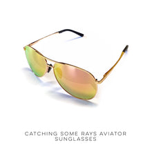Load image into Gallery viewer, Catching Some Rays Aviator Sunglasses
